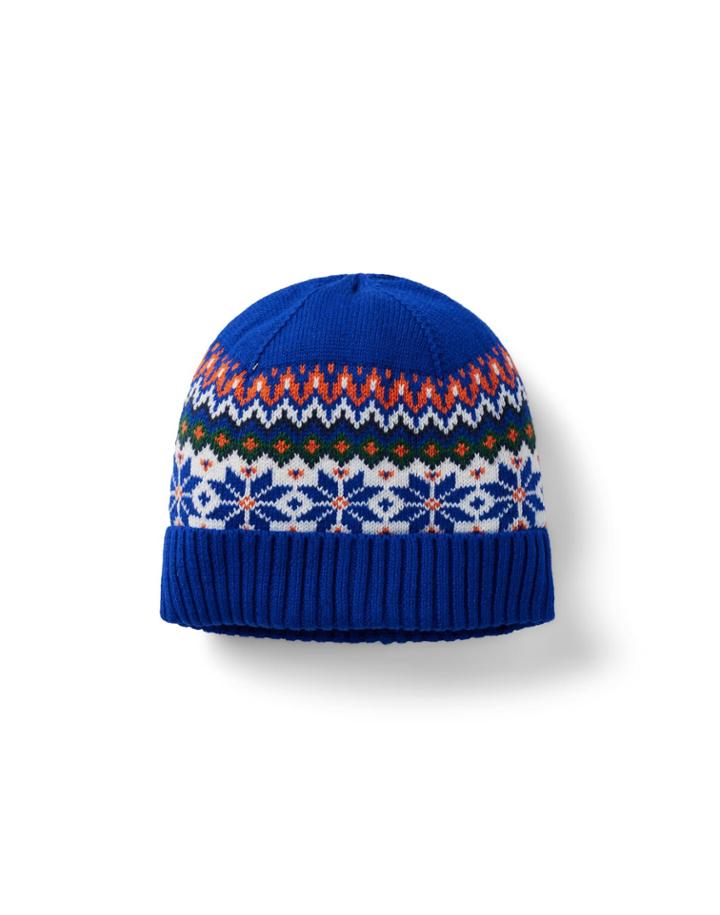 Fair Isle Snowflake Beanie