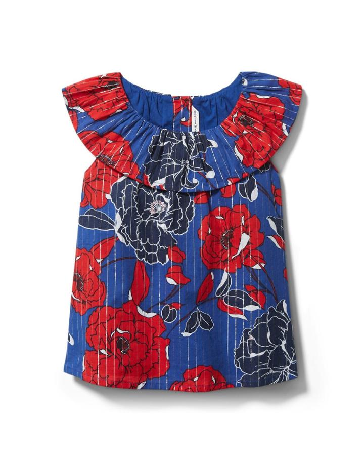 Floral Lurex Top