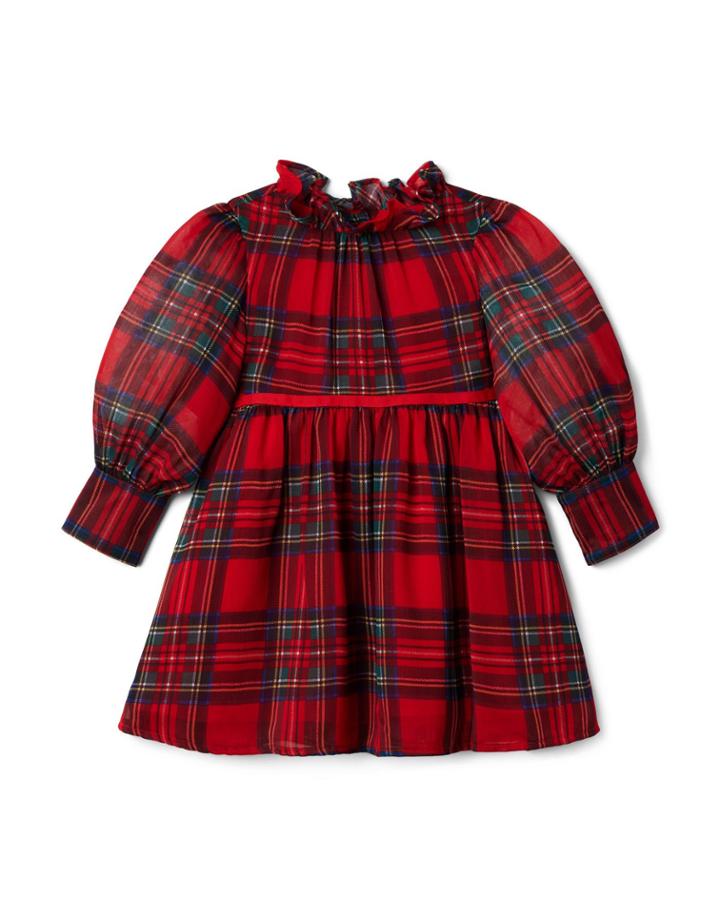 Plaid Chiffon Dress