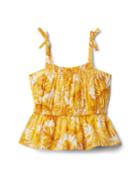 Palm Peplum Top