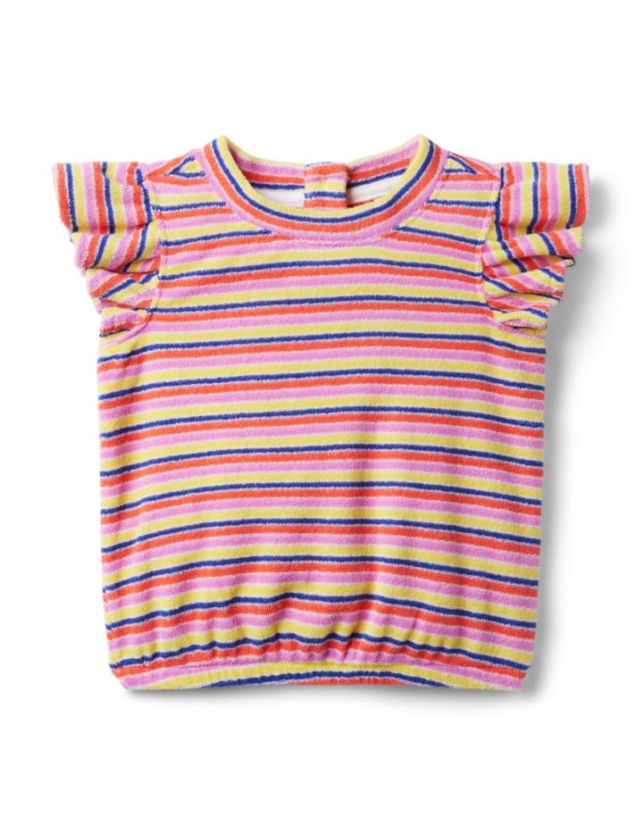 Kaavia James Striped Terry Top