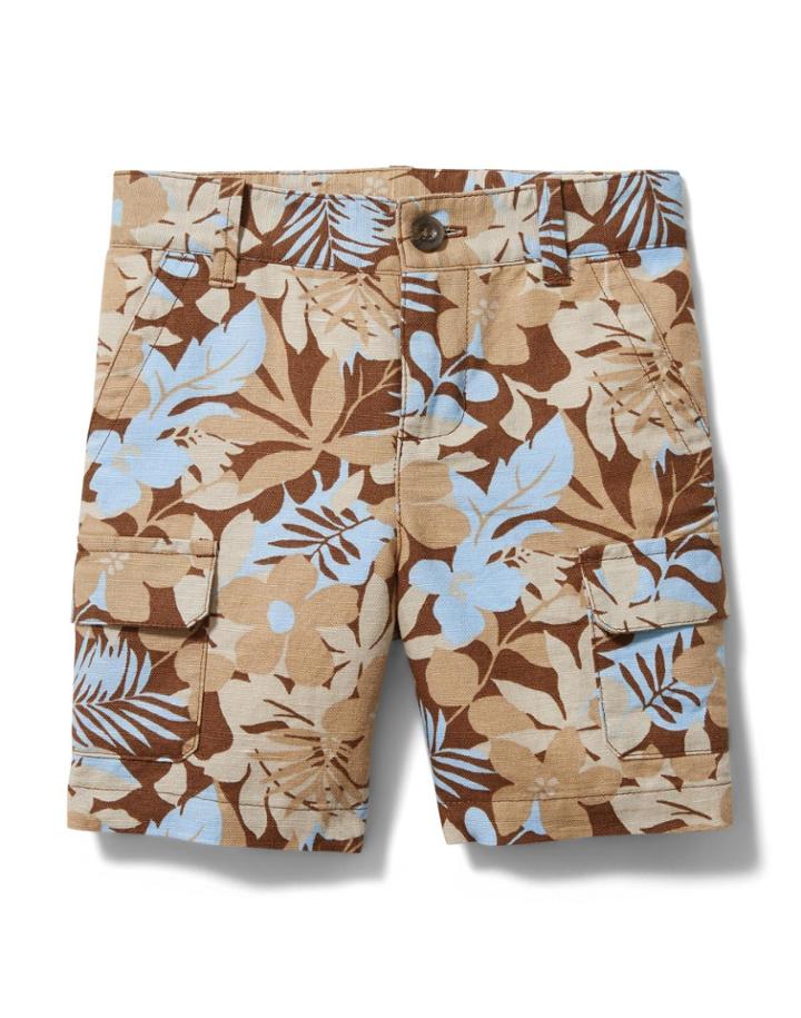 Floral Cargo Linen Short