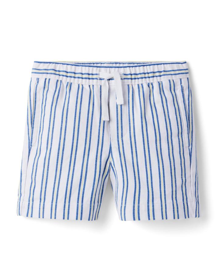Striped Twill Pull-on Short