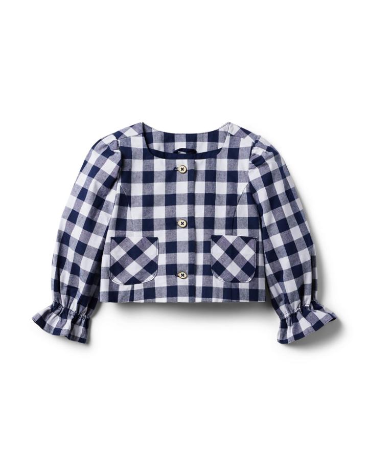 Gingham Cropped Jacket