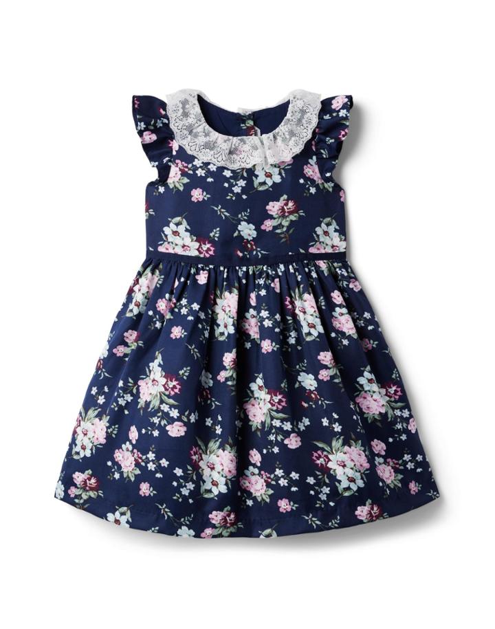 Floral Lace Collar Dress