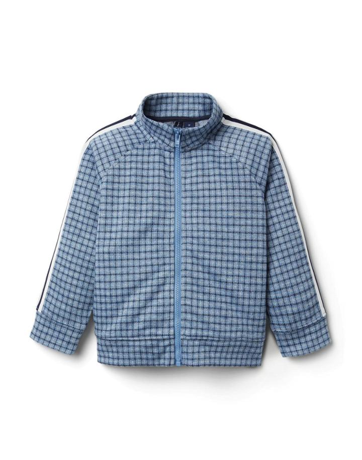 Plaid Jacquard Side Stripe Jacket