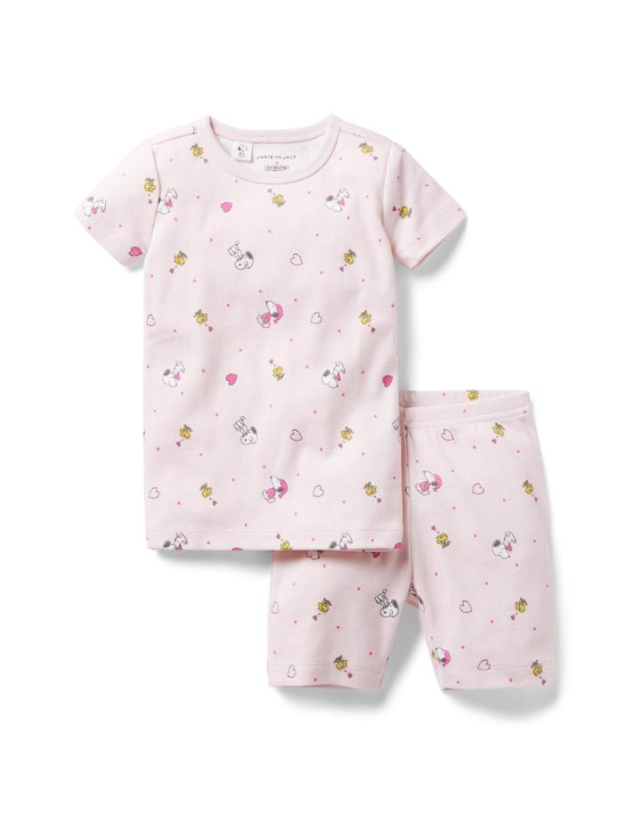 Good Night Short Pajamas In Peanuts Snoopy Heart