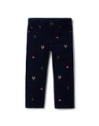 Embroidered Holiday Icon Corduroy Pant
