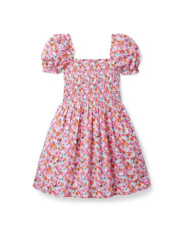 The Grace Ditsy Floral Smocked Puff Sleeve Dress