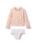 Flamingo Floaty Recycled Rash Guard Set