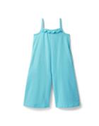 Ruffle Trim Wide Leg Jumpsuit