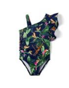 Tropical Jungle Cold Shoulder Swimsuit