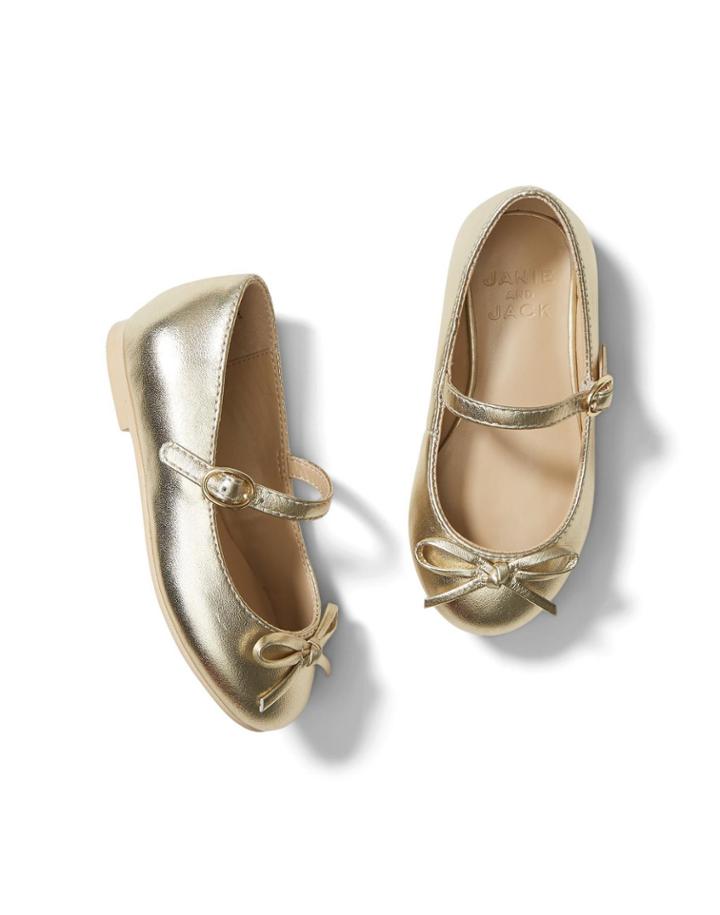 Metallic Bow Flat