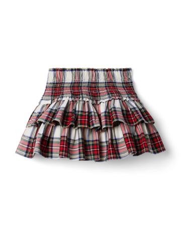 The Hailey Plaid Smocked Skirt