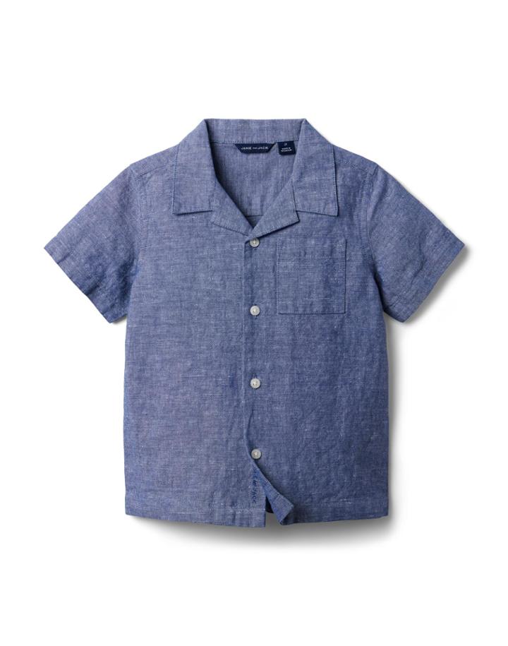 Beach Club Linen Cabana Shirt