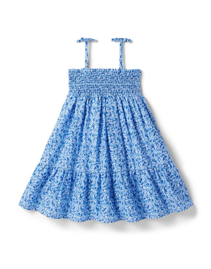 Floral Smocked Bow Strap Sundress