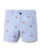 Embroidered Flag Oxford Short