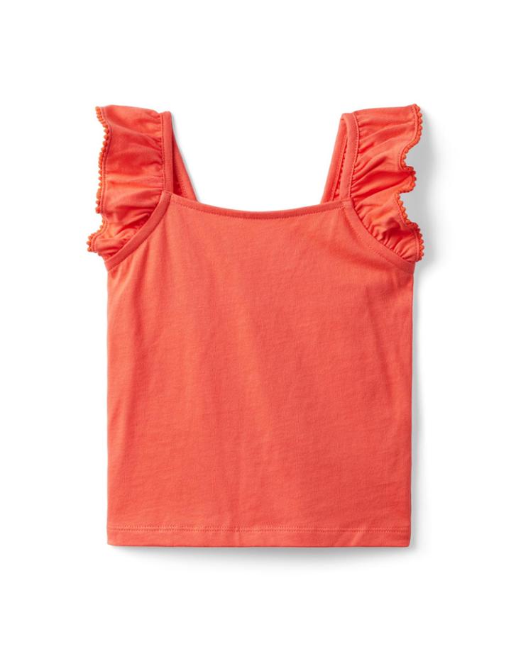 Ruffle Sleeve Jersey Top