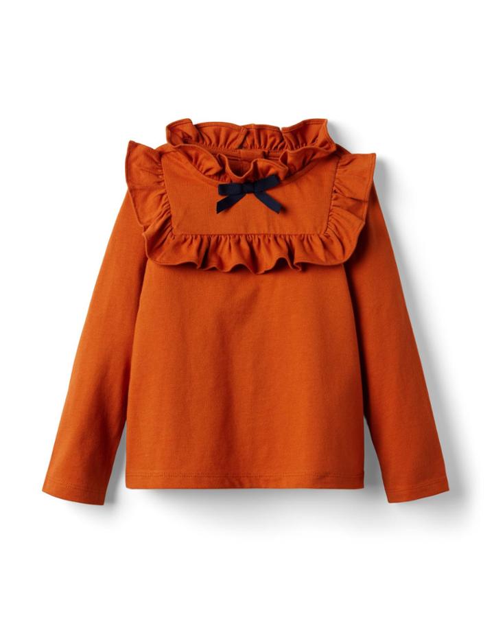 Ruffle Bow Jersey Top