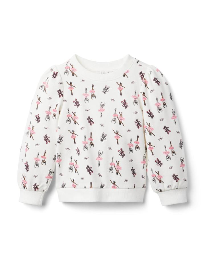 Ballerina Print Sweatshirt