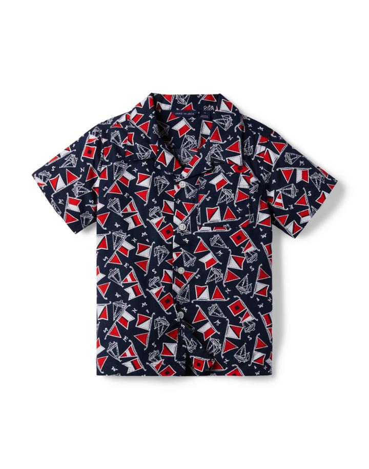 Nautical Poplin Cabana Shirt