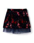 Rose Velvet Tulle Skirt