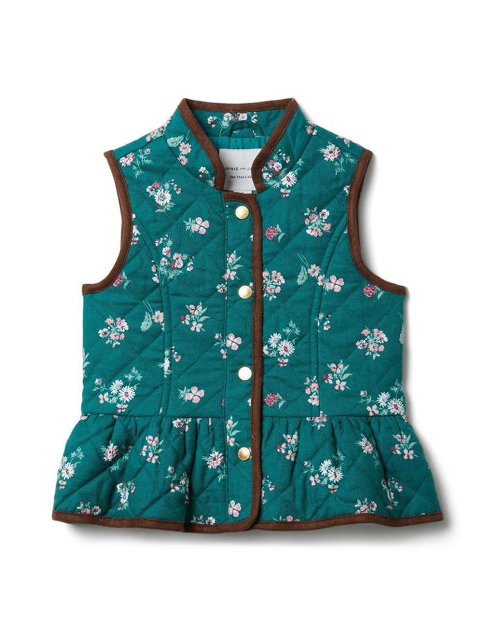 Floral Peplum Vest