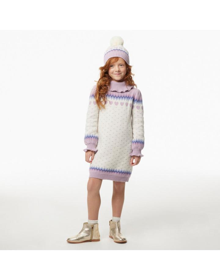 Fair Isle Heart Sweater Dress