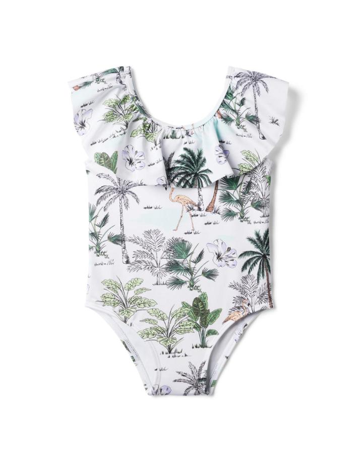 Tropical Flamingo Ruffle Swimsuit