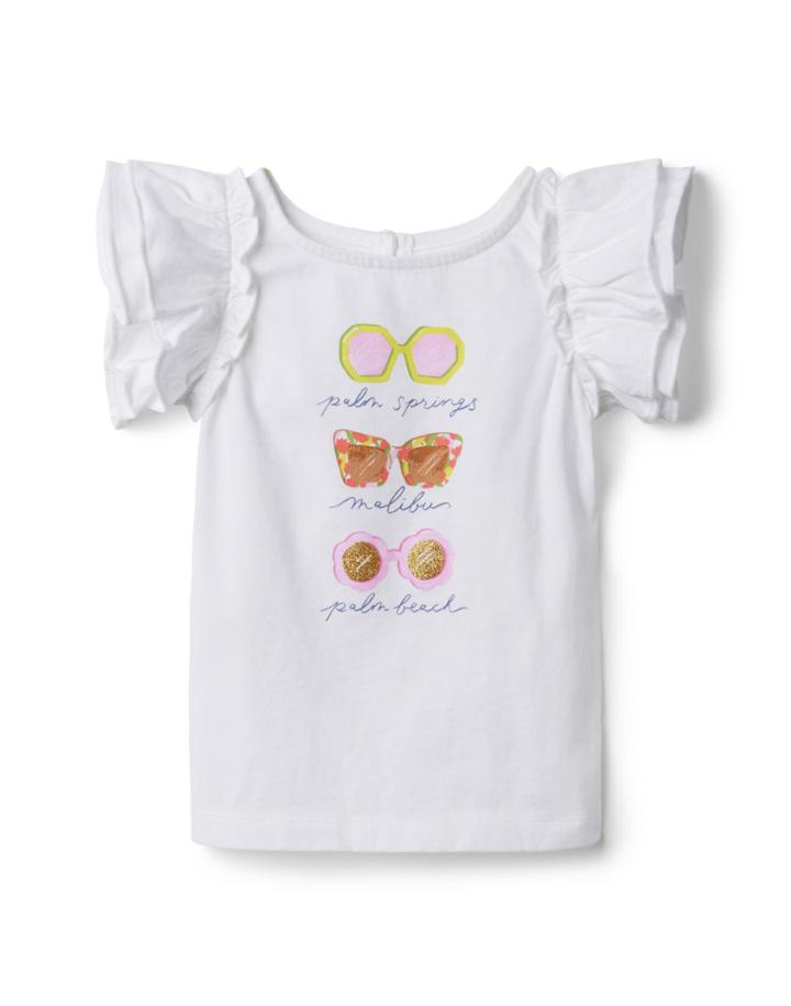 Ruffle Sleeve Sunglasses Tee