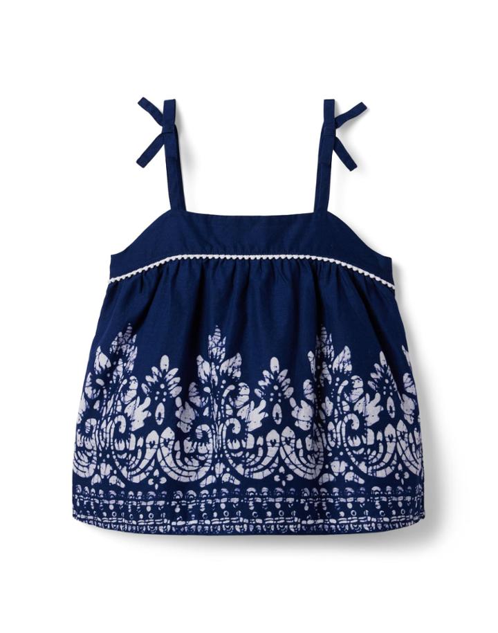 Border Print Tank Top