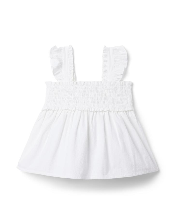 The Emily Seersucker Smocked Top
