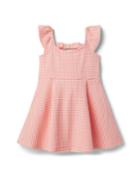 Gingham Knit Seersucker Dress
