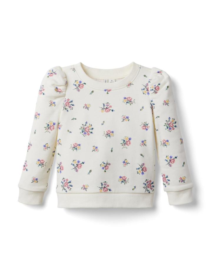 Floral Fleece Sweatshirt
