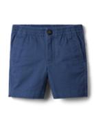 Twill Pull-on Button-front Short