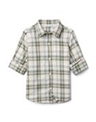 Madras Plaid Roll-cuff Shirt