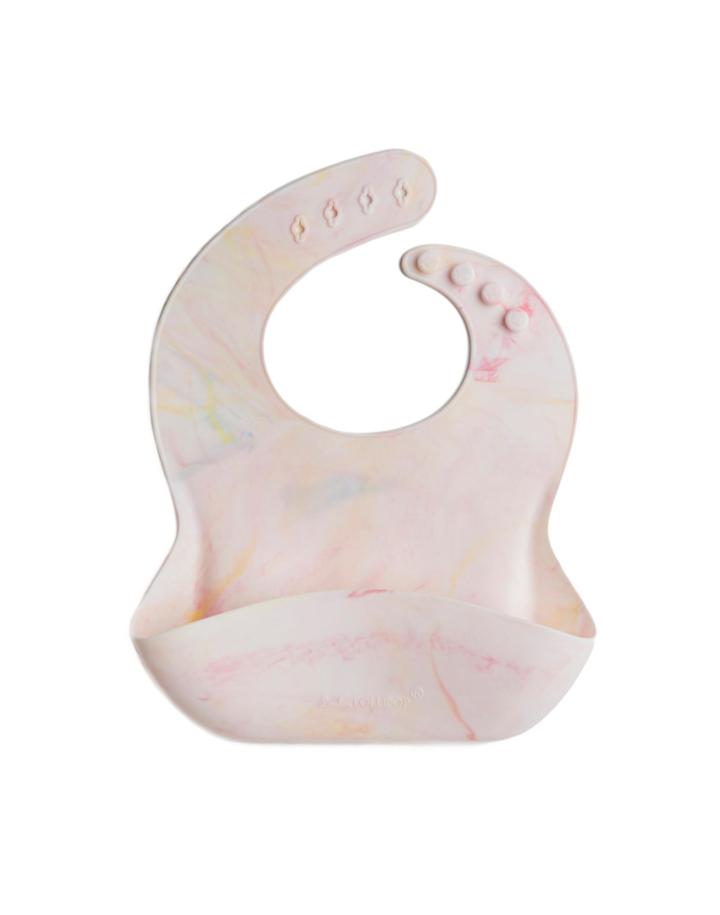 Loulou Lollipop Rainbow Tie Die Silicone Bib