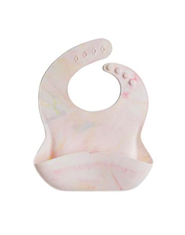 Loulou Lollipop Rainbow Tie Die Silicone Bib