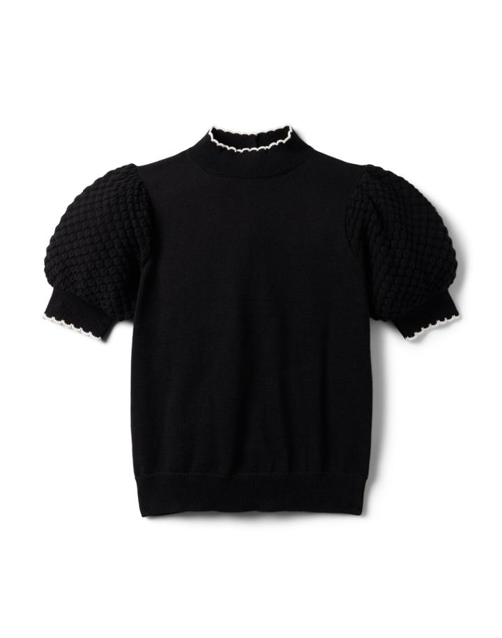 Textured Puff Sleeve Sweater