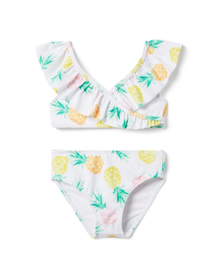 Pineapple Ruffle Recycled 2-piece Swimsuit