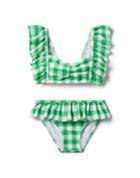 Gingham Ruffle 2-piece Swimsuit