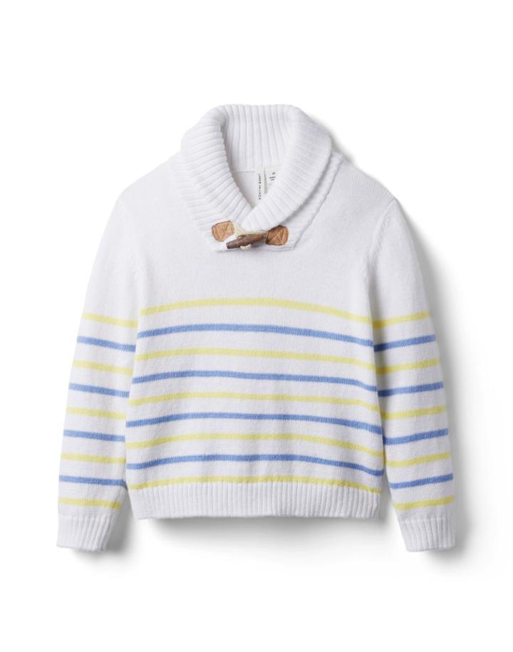 Striped Shawl Collar Sweater