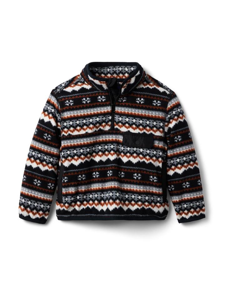 Fair Isle Fleece Half Zip Pullover