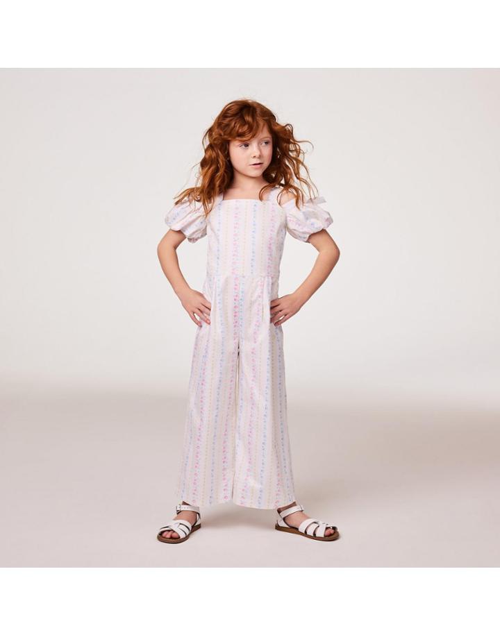 Floral Striped Jumpsuit