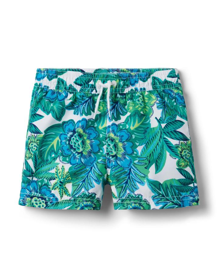 Tropical Floral Recycled Swim Trunk