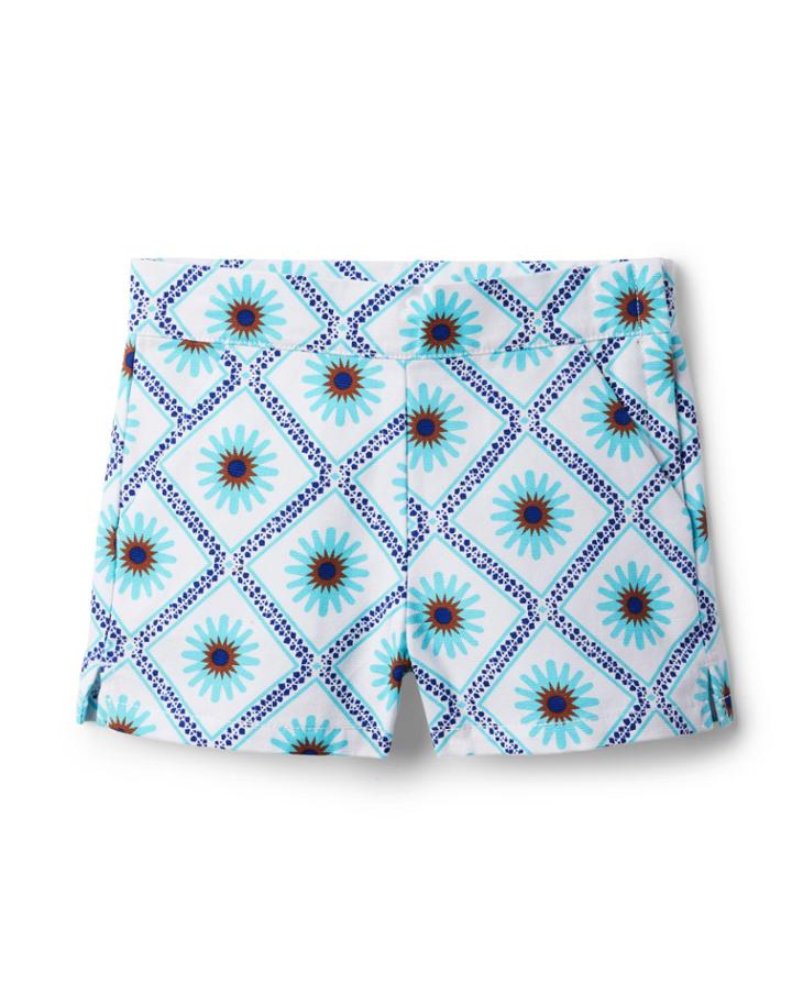 Tile Print Canvas Short