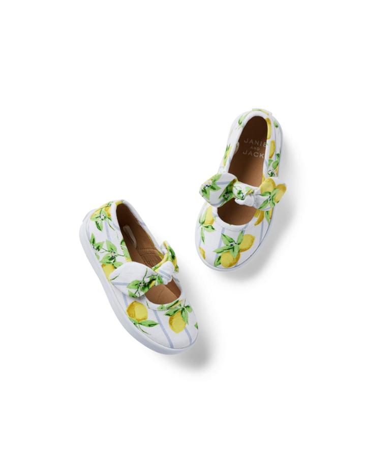 Lemon Stripe Bow Sneaker