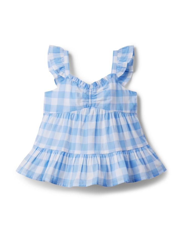 Gingham Ruffle Top