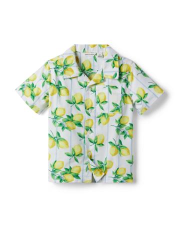 Lemon Stripe Cabana Shirt