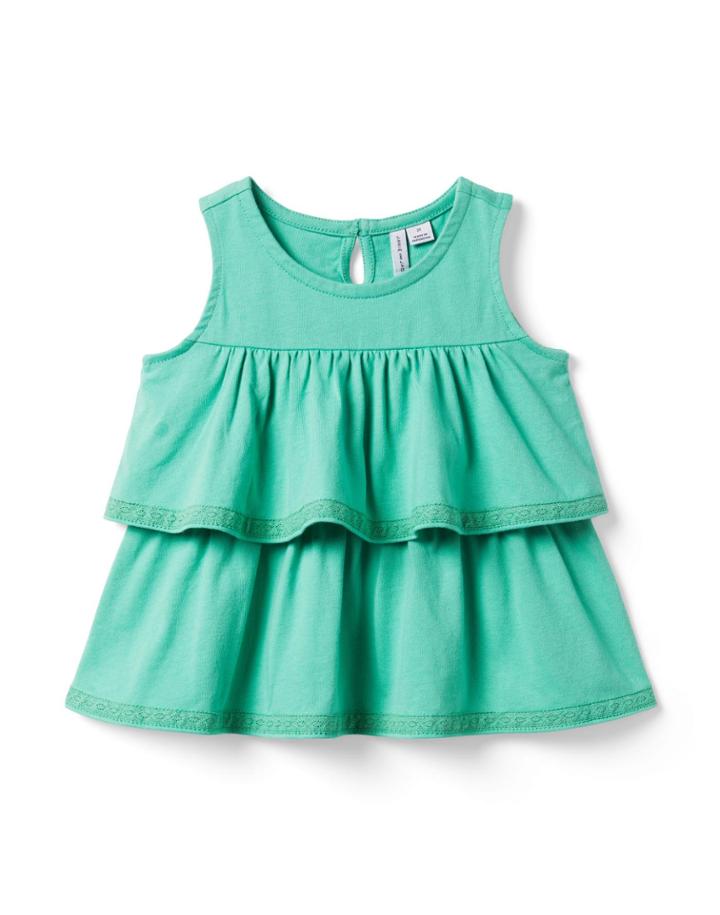 Tiered Ruffle Jersey Top